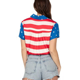 Women's American Flag Button Down Shirt