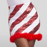 Candy Cane Sequin Skirt