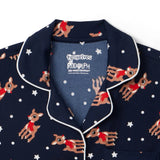 Matching Rudolph Lapel Couples Pajamas