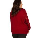 Women's Cat-itude Light Up Plus Size Ugly Christmas Sweater