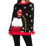 Women's Leaky Roof Light Up Oversized Christmas Sweater