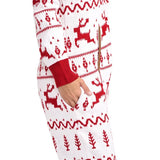 Women's Red and White Fair Isle Knit Jumpsuit