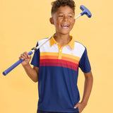 Boy's Slice of Sunset Golf Polo