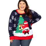 Women's Winter Whale Tail Plus Size Ugly Christmas Sweater