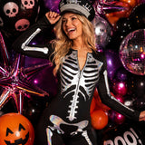Shimmer Skeleton Bodysuit Costume
