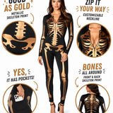 Bronze Skeleton Bodysuit Costume