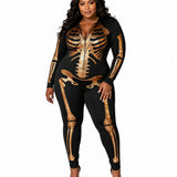 Bronze Skeleton Bodysuit Costume
