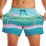 Men's 6" Inseam 8-Bit Paradise Swim Trunks